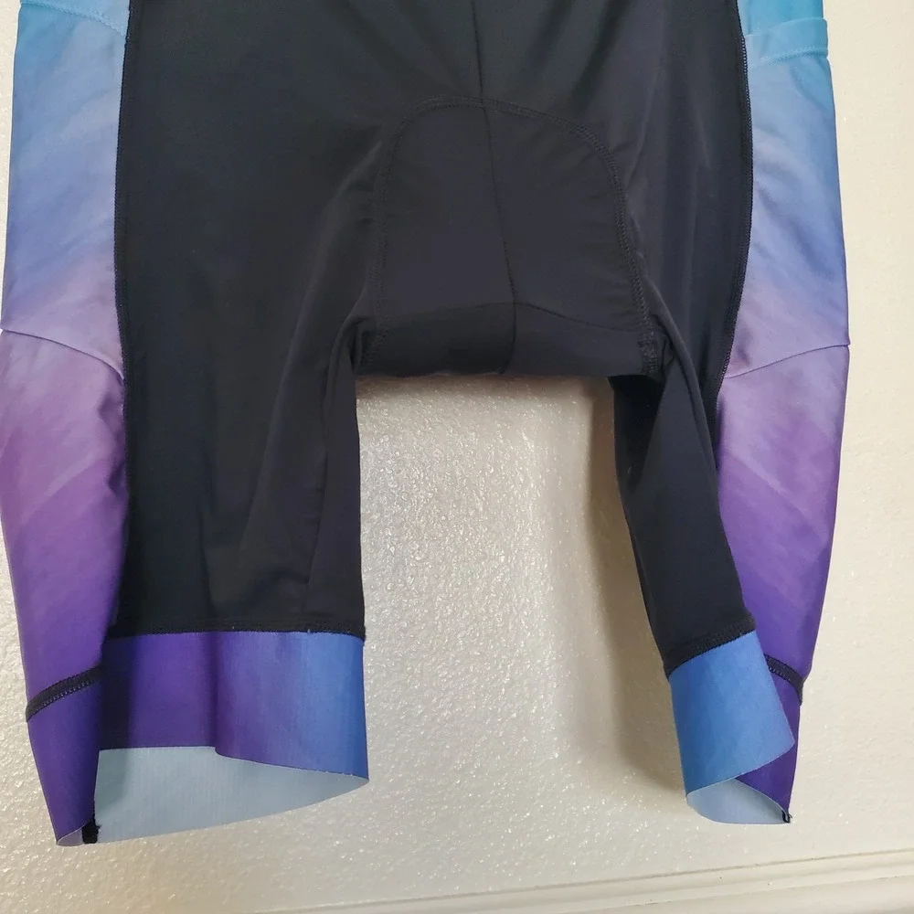 Baleaf Womens Padded Cycling Shorts XL Blue Purple Ombre Gel Padded Bike Shorts - Picture 4 of 16